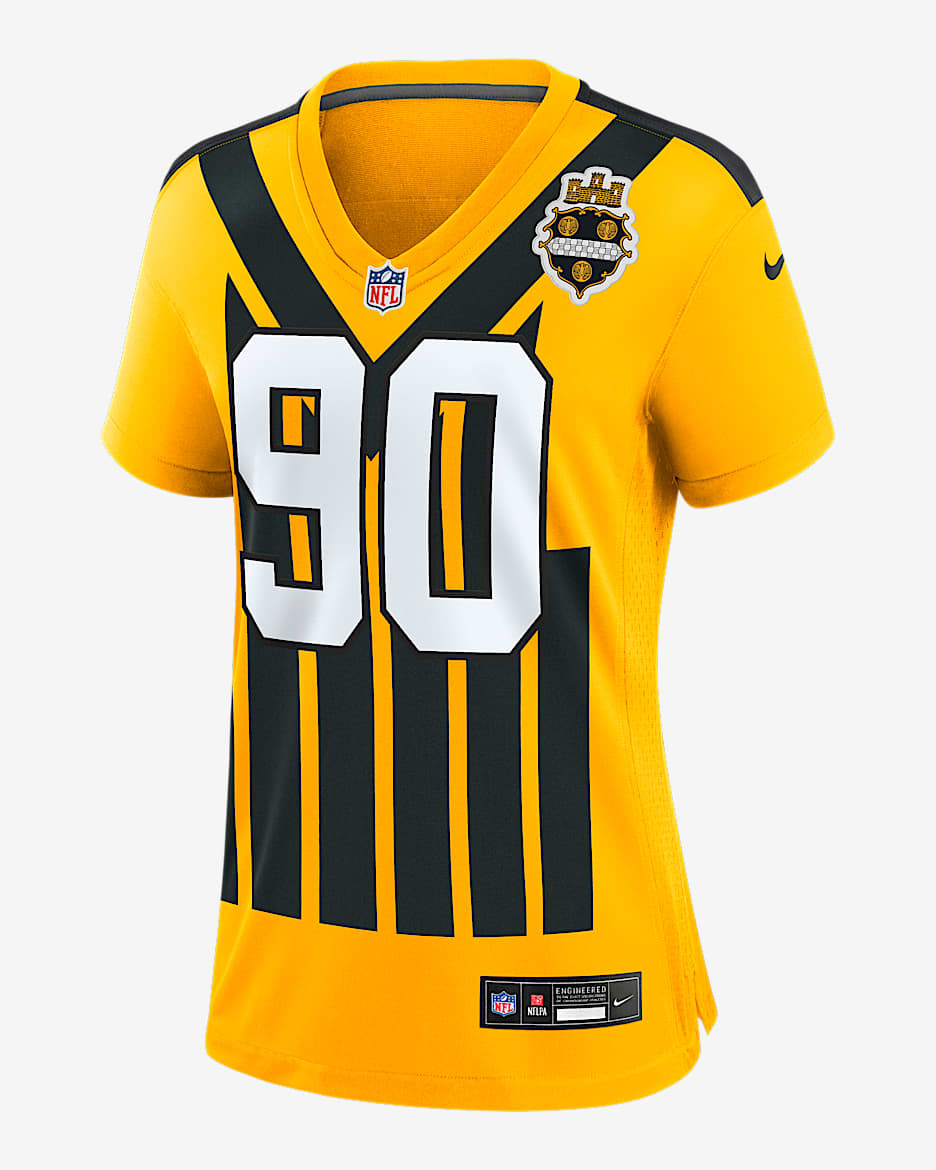 売れ筋商品|||ナイキ Tシャツ トップス レディース Men's T.J. Watt Black Pittsburgh Steelers Player Name and Number T-shirt Black Men's Nike T.J. Watt Black Pittsburgh Steelers Player Name